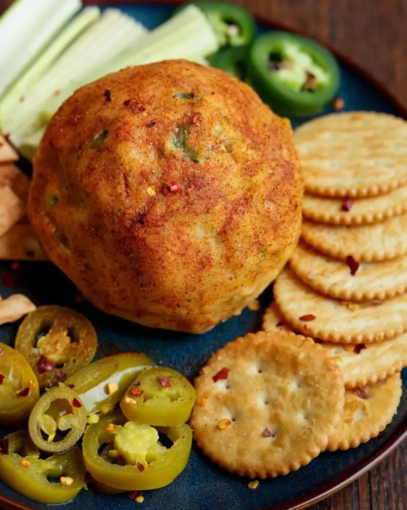 Jalapeño Popper Cheese Ball Pumpkin