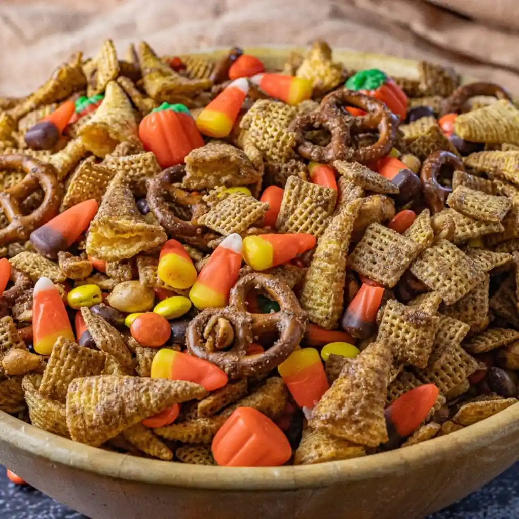 Spicy Halloween Chex Mix