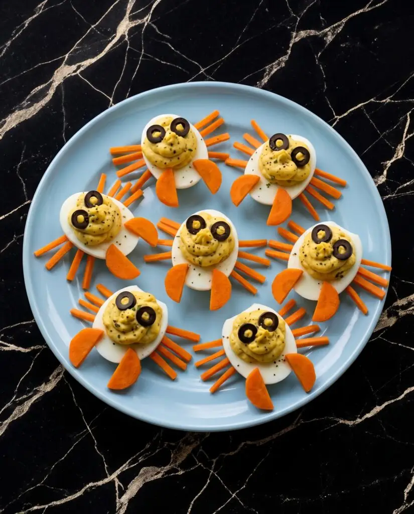 Spider Deviled Eggs