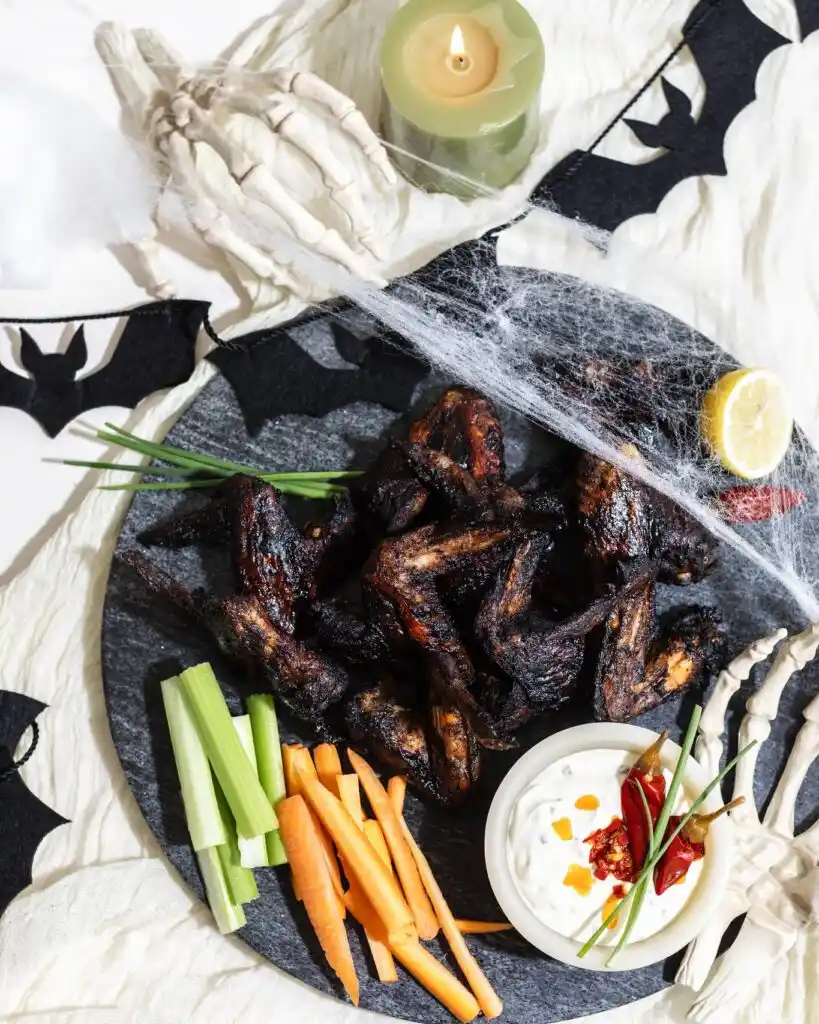 Spooky Smoked Bat Wings